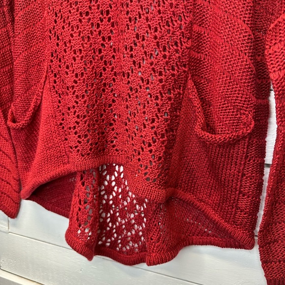 Papillon red crochet sweater - Picture 6 of 11